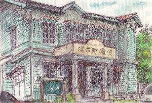 寺社に限らず、旧生浜町役場や旧川崎銀行（現・千葉市美術館さや堂ホール）のスケッチも。